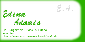 edina adamis business card